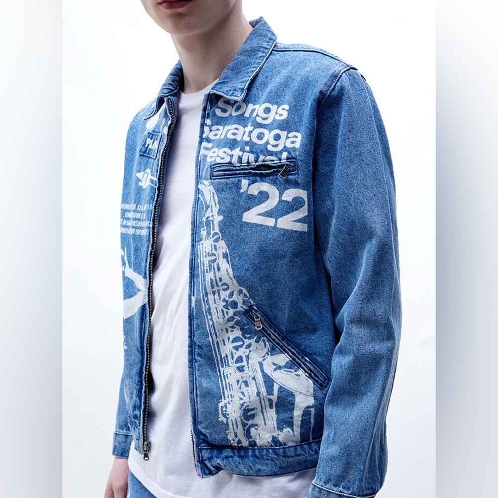 PLAYBOY by Pacsun Blue Denim Jacket